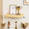 Estante de Exhibición de Pared de Honor Estante Recto Montado en Pared Estante Estante de Pared para Trofeos Certificados Medallas de Empresa