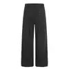 Calça Casual Estilo Old Money para Homens, Marca Tendência Vibe Estilo Americano Design de Botão Plissado, Cor Sólida Caimento Solto Longo