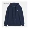 Sudadera de Manga Larga Rl Primavera y Otoño Transfronteriza para Hombre Casual Color Sólido Logo de Caballo Bordado Sudadera Cardigan con Cremallera Ropa para Hombre y Mujer