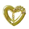 Hebilla de Anillo de Amor de Moda Diseño de Botón Metálico Hebilla en Forma de Corazón Prendas de Punto Cárdigan Suéter Traje Hebilla Decorativa