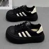 Zapatillas de Entrenamiento Alemanas para Mujer Primavera 2026 Nuevas Versátiles Zapatillas de Suela Gruesa Zapatos Casuales para Mujer que Aumentan la Altura Zapatos de Plataforma con Punta Redonda Zapatos Negros