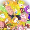 Adornos de escritorio de resina con forma de fruta de dibujos animados luminosos tridimensionales para niñas, accesorios de juego de marea, materiales de juguete para niños DIY