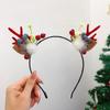 Pinza para el pelo de asta de Navidad, diadema de alce, pinza lateral, accesorios para fotos de fiesta, diadema, pinza para el pelo, accesorios para el cabello, accesorios para el tocado
