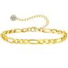Europeu e Americano Mais Vendido Aço Titânio 14K Pclip Pulseira Feminina Simples Pequena Conta de Arroz Corrente de Avião Pulseira Transfronteiriça Pulseira Atacado