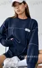 Otoño/Invierno 2026 Europeo y Americano Amazon Sitio Independiente Ruso Transfronterizo Sudadera de Manga Larga con Cuello Redondo, Holgada, Estampado de Letras para Mujer