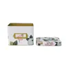 Caja de Lata Rectangular Lata de Comida Caja de Regalo Manualidades Caja Metálica Neutra