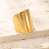 Verano Transfronterizo Nuevo Fundición de Joyería de Acero Inoxidable Anillo Ancho Brillante para Hombre Anillo de Acero de Titanio Exagerado de Alta Gama Venta al por Mayor