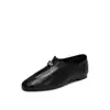 Sapatos Mary Jane Simples Estilo Francês Vintage com Fivela de Metal, Bico Quadrado, Boca Rasa, Mules Planas Versáteis Casuais
