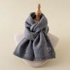 Bufanda infantil bordada con amor al estilo coreano para niños y niñas, otoño e invierno, color sólido, traje para todo tipo de bebés, cálida