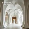 GRG Gruta Vento Arco Coluna de Arte Celebridade da Internet Salão de Exposições Corredor Forma Irregular Contínua de Arco Superfície Curva Gesso Personalizado