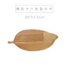 Plato para Snacks de Té de Hoja de Nogal Mesa de Té de Madera para el Hogar Bandeja para Té de Secado de Madera Sólida Bandeja para Tazas de Té de Madera
