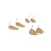 Aretes para Colgar con Superficie Irregular Cóncava-Convexa Chapados en Oro de 14K que Conservan el Color, Materiales para Accesorios de Aretes Hechos a Mano con Engaste para Perlas