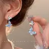 Pendientes de Lazos Microincrustados de Circonita de Venta Caliente Estilo Coreano 2026 para Mujer, Aguja de Plata S925, Pendientes de Perla de Botón de Gama Alta Nicho