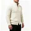 Suéter con cremallera y cuello alto para hombre estilo europeo y americano, cárdigan para hombre nuevo de otoño/invierno 2026 transfronterizo, prenda exterior gruesa ajustada, moderno