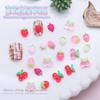 2025 Mini Fruta Fresa Decoraciones para Uñas Hielo Transparente Cereza 3 Colores Resina Dibujos Animados Accesorios 3D para Uñas Venta al por Mayor