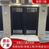 Porta de Pátio Minimalista Moderna Tubo Vertical Semi-Selada Oca Villa Jardim Elétrica Porta Dupla Liga de Alumínio Porta