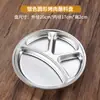Plato para Salsa Filtrador de Aceite Estilo Coreano, Plato Dividido de Acero Inoxidable para Salsas, Plato para Barbacoa, Barbacoa de Olla Caliente, Plato Dorado para Salsa, Salsa para Dipear
