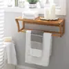 Prateleira de Bambu para Banheiro Suprimentos Rack de Armazenamento Prateleira Banheiro Vaso Sanitário Vários Artefatos