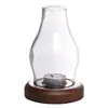 Portavelas de Vidrio Estilo Japonés Adornos Creativos Vela Romántico Hogar Estilo Zen Retro Aromaterapia A Prueba de Viento Cubierta de Mesa Decoración de Escritorio
