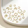 Anillas abiertas de acero inoxidable de 3-10 mm color oro de 18K que conservan el color, argollas de salto chapadas al vacío, anillos de conexión, accesorios para joyería DIY