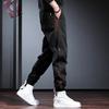 Pantalones casuales retro japoneses para hombre, de primavera y otoño, de marca de moda, holgados, con tobillos atados, con forro polar, monos deportivos, pantalones a juego.