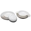 Plato Blanco Imitación Porcelana Plato de Plástico Plato de melamina Plato Rectangular para Pescado Plato Inclinado Plato Vajilla para Barbacoa Plato para Aperitivos