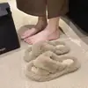 Pantuflas Mao Mao para Mujer Ropa Exterior 2023 Nuevo Estilo Coreano Ins Zapatos de Moda Otoño e Invierno 2024 Pantuflas de Algodón para el Hogar Primavera y Verano
