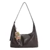 Bolso Cruzado Grande de Alta Gama Casual para Mujer 2025 Otoño Versátil de Moda Nicho Axila Hombro Bolso para el Día a Día