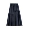 Falda Midi a Cuadros Estilo Coreano de Cintura Alta Línea A para Mujer Evertrue 2025 Verano 93561-