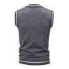 Tendencia de Moda Masculina Otoño e Invierno 2025 Suéter de Punto con Cuello en V Tejido Estilo Coreano Jersey Chaleco Básico Casual