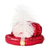 Sombrero de Aladino para mascarada, para adultos y niños, para fiestas navideñas, accesorios de actuación, sombrero de plumas para Halloween.