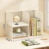 Estante de almacenamiento de escritorio multicapa, organizador de escritorio, escritorio de oficina, dormitorio estudiantil, estantería de mesa de arte de hierro simple y pequeña