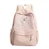 Mochila bordada de cachorro a cuadros, suave y linda, para mujer, estilo coreano, para chicas enérgicas y dulces, mochila de viaje de verano para estudiantes para mujer