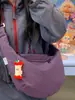 Bolsa Grande de Lona para Dumplings para Mujer, Simple Casual Versátil para Viaje, Bolso Cruzado de Hombro para Estudiantes, Deportes y Trayectos