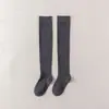 Meias Longas Color Block Acima do Joelho, Meias Simples e Versáteis para Panturrilha, Elásticas e Modeladoras, Meias Acima do Joelho para Outono e Inverno, Macias