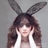 Fan Lei Lingerie Sexy Uniforme Tentação Acessórios Véu de Renda Máscara de Olhos Coelho Orelhas Longas Tiara Grampo de Cabelo