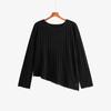 Roupas Femininas Plus Size com Tops de Design Irregular para Mulheres, Malha Solta com Recortes Outono 2026 para Mulheres Plus Size 23087