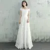 White Evening Dress for Women 2026 New Style Banquet Host Elegant Off-Shoulder Simple Formal Dress for Going Out and Welcoming Guests
