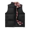 Colete Casual Solto Masculino Outono e Inverno 2025 Gola Alta Jaqueta Acolchoada Masculina Jaqueta Masculina Color Block Quente à Prova de Vento
