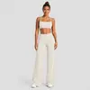 Conjunto de yoga transfronteiriço com costas bonitas e gola halter, roupa esportiva fitness para Pilates, conjunto de treino de corrida de secagem rápida para mulheres