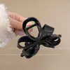 Estilo retrô ~ presilha de cabelo com laço requintado para a parte de trás da cabeça feminina, prendedor fofo, novo presilha de tubarão 2024, alto padrão