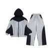 Conjunto Esportivo Casual Color Block Novo para Meninos Outono 2026, Conjunto de Duas Peças com Moletom com Zíper Colorido
