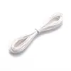 Corda chata de algodão PU com núcleo de couro de 2 mm, corda trançada brilhante, cordão de couro, cordão para acessório de pingente de bolsa DIY feito à mão