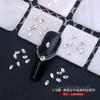 Mini tamaño pequeño forma diamante plano flash diamante mixto blanco mixto joyería k9 diamante joyería para uñas al por mayor