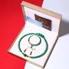 Colar, pulseira e brincos de Opala Verde conjunto de três peças para mãe, idosos Presente de Feriado colar presente Dia das Mães