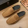 Novos Sapatos Casuais de Verão, Sapatos Masculinos de Couro com Solado Macio, Slip-Ons Preguiçosos Meio Calce, Sapatos Tipo Gorro Masculinos, Transfronteiriços