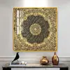 Pintura de Pendurar Thangka Dourado Preto Sutra da Verdade de Seis Caracteres Mural de Entrada Parede de Praça da Cidade Xizang Pintura Dourada Pintura Decorativa de Luxo Leve