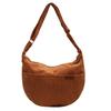 Bolsa para Dumplings de Gran Capacidad Versátil Otoño e Invierno 2024 Nueva Bolso Cruzado de Pana Bolso de Hombro Simple Versátil para Estudiantes