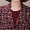 Conjunto de dos piezas de vestido y blazer de otoño y primavera para mamá, ropa de moda para mujeres de mediana edad y mayores, conjunto de vestido para banquete de boda
