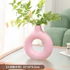 Vaso Anti-Cerâmica Recipiente para Flores Secas Estilo Versátil Vaso Multicor Opcional Sala de Estar Mesa de Jantar Decorações Ornamentais de Flores Secas